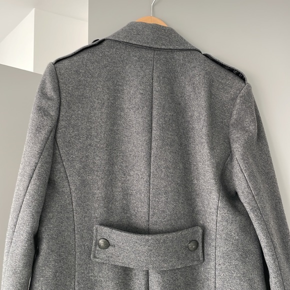 Pink Tartan military style coat/pea coat - Picture 7 of 13